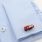 Fire Engine Cuff Links for Men Red Cufflinks