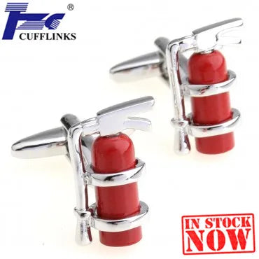 Fire Extinguisher Cufflink Cuff Link Set of 2 Pairs