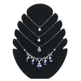 Fire Shape Necklace Display Board Velvet Jewelry Organizer