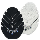 Fire Shape Necklace Display Board Velvet Jewelry Organizer