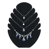 Fire Shape Necklace Display Board Velvet Jewelry Organizer