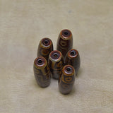 Fire Roasted Brown Agate Beads Tibet 9 Eyes DZI 15*41mm DIY Jewelry