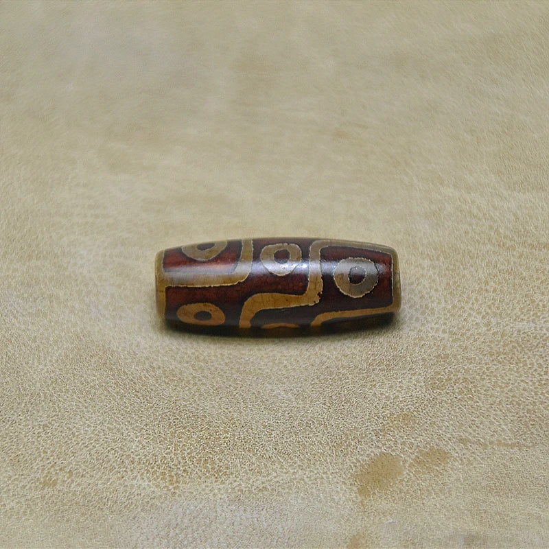 Fire Roasted Brown Agate Beads Tibet 9 Eyes DZI 15*41mm DIY Jewelry