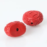 50pcs FireBrick Peach Cinnabar Beads DIY Craft Jewelry Loose Beads Wholesale