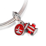 Firefighter Dangle Charms 925 Sterling Silver Beads for Bracelet