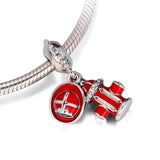 Fireman Sign Charms for Silver Bracelets 925 Sterling Silver DIY Pendant Charms