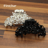 Vintage Crystal Hair Jaw Clip Clamp Rhinestone Hair Claws Women Accessories