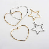 DIY Large Peach Heart Love Band Earrings Material