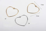 DIY Large Peach Heart Love Band Earrings Material