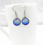 Fish Scale Dangle Drop Earrings Vintage Jewelry Charms YSK008