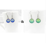 Fish Scale Dangle Drop Earrings Vintage Jewelry Charms YSK008