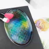 Fish Scale Tray Epoxy Resin Mold Plate Dish Silicone Mould Craft DIY