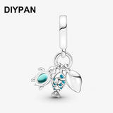 Fish, Sea Turtle & Conch Triple Dangle Charm for Bracelet&Bangle