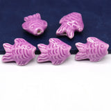 Handmade Porcelain Fish Beads 20x15mm for Jewelry Making