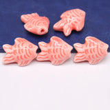 Handmade Porcelain Fish Beads 20x15mm for Jewelry Making