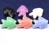 Handmade Porcelain Fish Beads 20x15mm for Jewelry Making