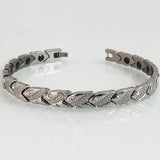 Fish Shape Stainless Steel CZ On Hand Bracelet For Women Men