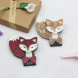 Acrylic Fox Brooches And Pins for Women Scarf Accessories