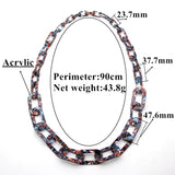 Bohemian Acid Acrylic Long Chain Necklace for Women