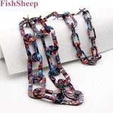 Bohemian Acid Acrylic Long Chain Necklace for Women