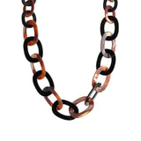 FishSheep Geometric Resin Chain Pendant Necklace