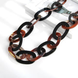 FishSheep Geometric Resin Chain Pendant Necklace
