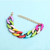 Colorful Acrylic Chain Choker Necklace Set