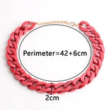 Colorful Acrylic Chain Choker Necklace Set
