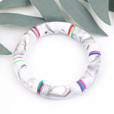 Boho Resin Elastic Tube Beads Polymer Clay Bracelet Jewelry