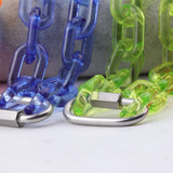 FishSheep Acrylic Chain Buckle Necklace Punk Transparent Choker Collar