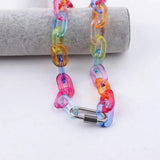 FishSheep Acrylic Chain Buckle Necklace Punk Transparent Choker Collar