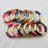 Acrylic Beaded Charm Bracelet Stretch Cuff Bangle Jewelry
