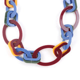 FishSheep Acrylic Circle Link Chain Necklace Vintage Choker Accessories