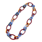 FishSheep Acrylic Circle Link Chain Necklace Vintage Choker Accessories