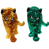 FishSheep Acrylic Leopard Brooch for Women Resin Lion Tiger Pin Female Broches
