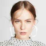 Geometric Big Acrylic Circle Hoop Earrings Resin C Shape Earring