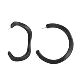 Geometric Big Acrylic Circle Hoop Earrings Resin C Shape Earring