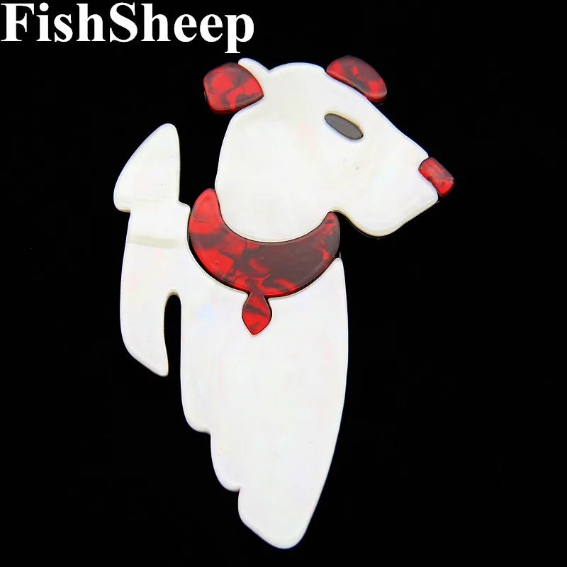 FishSheep Big Dog Acrylic Brooches Lovely Animal Pins and Brooches