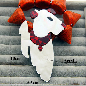 FishSheep Big Dog Acrylic Brooches Lovely Animal Pins and Brooches