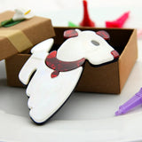 FishSheep Big Dog Acrylic Brooches Lovely Animal Pins and Brooches