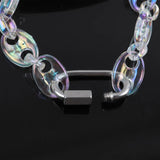 Colorful Acrylic Coffee Bean Chain Necklace For Men and Women