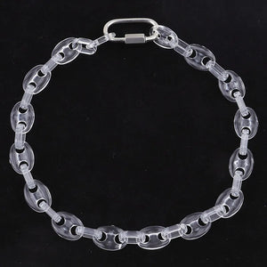 Colorful Acrylic Coffee Bean Chain Necklace For Men and Women