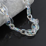 Colorful Acrylic Coffee Bean Chain Necklace For Men and Women