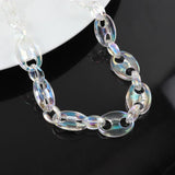 Colorful Acrylic Coffee Bean Chain Necklace For Men and Women