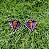 Colorful Acrylic Geometric Drop Earrings Transparent Laser Dangle Jewelry