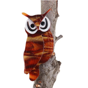 Acrylic Owl Brooches Pins For Women Resin Animal Birds Brooch