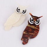 Acrylic Owl Brooches Pins For Women Resin Animal Birds Brooch
