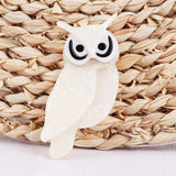 Acrylic Owl Brooches Pins For Women Resin Animal Birds Brooch