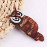 Acrylic Owl Brooches Pins For Women Resin Animal Birds Brooch