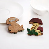 FishSheep Mushroom Acrylic Brooches Resin Plants Large Brooch Pins Lapel